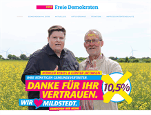 Tablet Screenshot of fdp-mildstedt.de